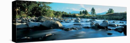 Rocks in the River, Mount Taranaki, Taranaki, North Island, New Zealand-null-Stretched Canvas