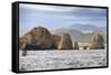 Rocks in the Sea, Cabo San Lucas, Mexico-George Oze-Framed Stretched Canvas