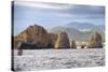 Rocks in the Sea, Cabo San Lucas, Mexico-George Oze-Stretched Canvas