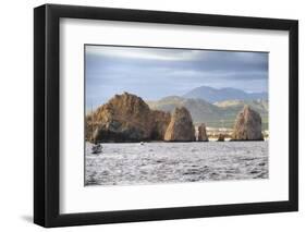 Rocks in the Sea, Cabo San Lucas, Mexico-George Oze-Framed Photographic Print