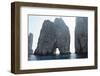 Rocks in the Sea, Faraglioni, Capri, Bay of Naples, Campania, Italy-George Oze-Framed Photographic Print