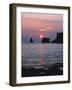 Rocks in the Sea, Sundown-Thonig-Framed Photographic Print