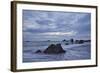 Rocks in the Surf at Sunset-James-Framed Photographic Print