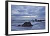 Rocks in the Surf at Sunset-James-Framed Photographic Print