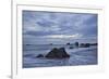 Rocks in the Surf at Sunset-James-Framed Photographic Print