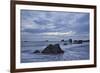 Rocks in the Surf at Sunset-James-Framed Photographic Print