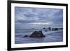 Rocks in the Surf at Sunset-James-Framed Photographic Print