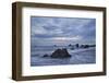 Rocks in the Surf at Sunset-James-Framed Photographic Print