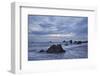 Rocks in the Surf at Sunset-James-Framed Photographic Print