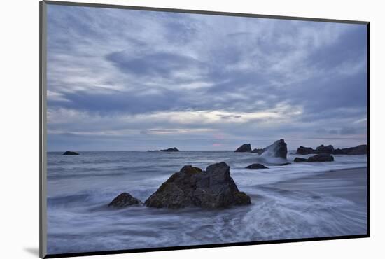 Rocks in the Surf at Sunset-James-Mounted Photographic Print