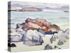 Rocks, Iona-Samuel John Peploe-Stretched Canvas