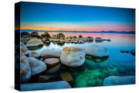 Rocks Lake Tahoe Sierra Nevada-null-Stretched Canvas