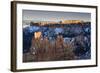 Rocks Lit by Late Afternoon Sun with Snow-Eleanor-Framed Photographic Print