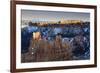 Rocks Lit by Late Afternoon Sun with Snow-Eleanor-Framed Photographic Print