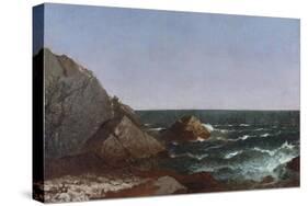 Rocks Near Newport-Thomas Birch-Stretched Canvas