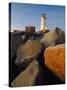 Rocks near Peggy's Cove Light-Ron Watts-Stretched Canvas