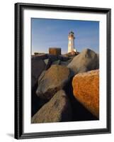 Rocks near Peggy's Cove Light-Ron Watts-Framed Photographic Print