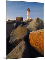 Rocks near Peggy's Cove Light-Ron Watts-Mounted Photographic Print
