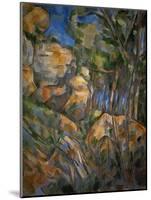 Rocks near the caves above Chateau-Noir. Oil on canvas, 1904 65 x 54 cm R.F. 1978-32 .-Paul Cezanne-Mounted Giclee Print