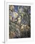 Rocks Near the Caves Below the Chateau Noir-Paul Cézanne-Framed Art Print