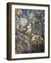 Rocks Near the Caves Below the Chateau Noir-Paul Cézanne-Framed Art Print