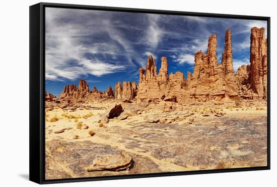 Rocks of Sahara Desert, Tassili N'ajjer, Algeria-DmitryP-Framed Stretched Canvas