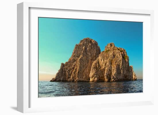 Rocks Off Coast of Island Capri, Italy Italy-null-Framed Photo