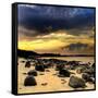 Rocks on Beach-null-Framed Stretched Canvas