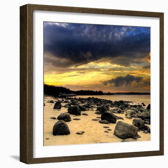 Rocks on Beach-null-Framed Photographic Print