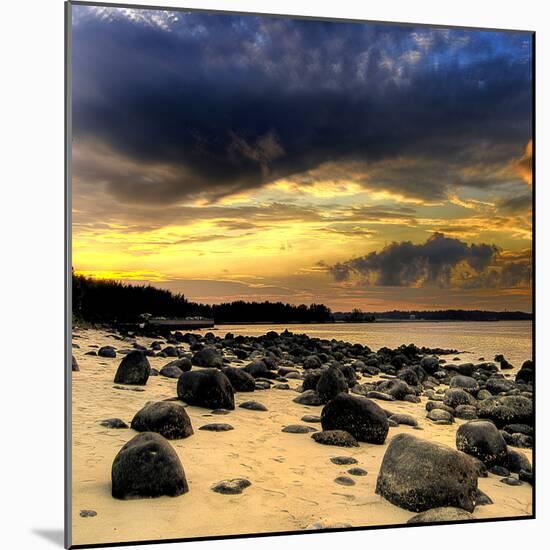 Rocks on Beach-null-Mounted Photographic Print