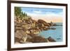 Rocks on North Shore, Lake Superior, Minnesota-null-Framed Premium Giclee Print