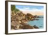 Rocks on North Shore, Lake Superior, Minnesota-null-Framed Art Print