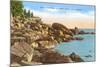 Rocks on North Shore, Lake Superior, Minnesota-null-Mounted Art Print