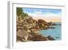 Rocks on North Shore, Lake Superior, Minnesota-null-Framed Art Print