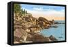 Rocks on North Shore, Lake Superior, Minnesota-null-Framed Stretched Canvas