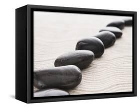 Rocks on sand-John Smith-Framed Stretched Canvas