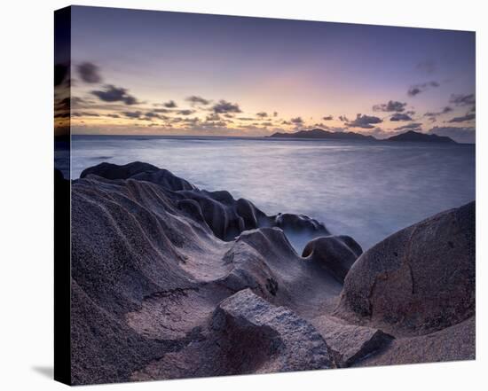 Rocks on the Anse Source d'Argent beach, La Digue Island, Seychelles-null-Stretched Canvas