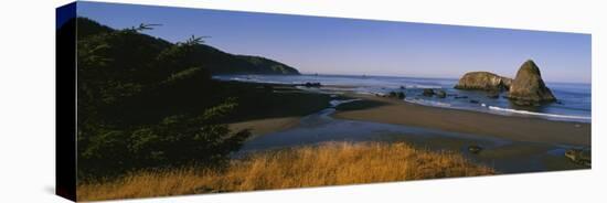 Rocks on the Beach, Cannon Beach, Oregon, USA-null-Stretched Canvas