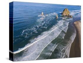 Rocks on the beach, Cannon Beach, Oregon, USA-Panoramic Images-Stretched Canvas