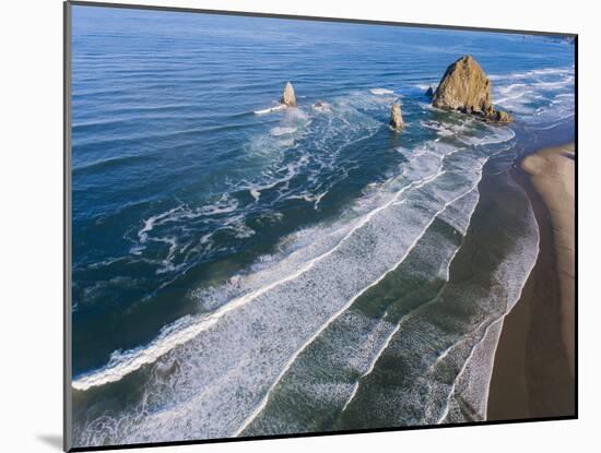 Rocks on the beach, Cannon Beach, Oregon, USA-Panoramic Images-Mounted Photographic Print