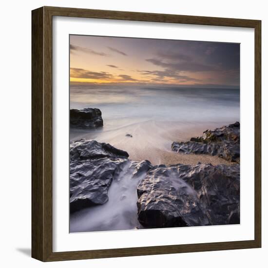 Rocks on the Beach, Ship Creek, West Coast, Tasman Sea, South Island, New Zealand-Rainer Mirau-Framed Photographic Print