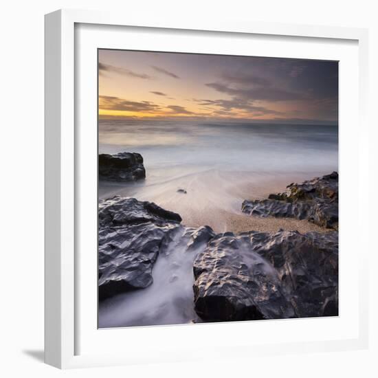 Rocks on the Beach, Ship Creek, West Coast, Tasman Sea, South Island, New Zealand-Rainer Mirau-Framed Photographic Print