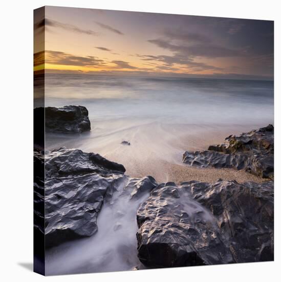 Rocks on the Beach, Ship Creek, West Coast, Tasman Sea, South Island, New Zealand-Rainer Mirau-Stretched Canvas
