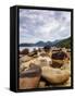 Rocks on the Cepilho Beach, Trinidade, Paraty Zone, State of Rio de Janeiro, Brazil, South America-Karol Kozlowski-Framed Stretched Canvas