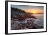 Rocks on the Coast at Sunrise, Little Hunters Beach, Acadia National Park, Maine, USA-null-Framed Photographic Print