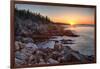 Rocks on the Coast at Sunrise, Little Hunters Beach, Acadia National Park, Maine, USA-null-Framed Photographic Print