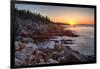 Rocks on the Coast at Sunrise, Little Hunters Beach, Acadia National Park, Maine, USA-null-Framed Photographic Print