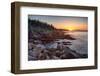 Rocks on the Coast at Sunrise, Little Hunters Beach, Acadia National Park, Maine, USA-null-Framed Photographic Print