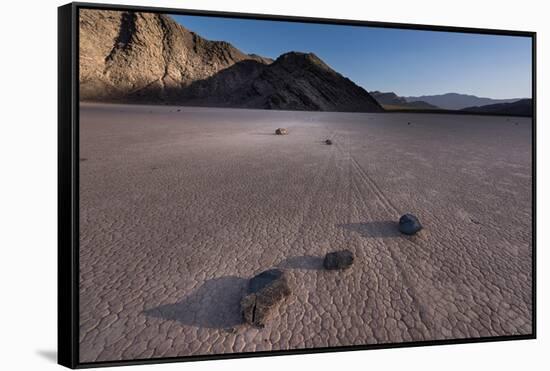 Rocks on the Racetrack Death Valley-Steve Gadomski-Framed Stretched Canvas