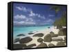 Rocks on Tropical Beach, Seychelles, Indian Ocean, Africa-Papadopoulos Sakis-Framed Stretched Canvas